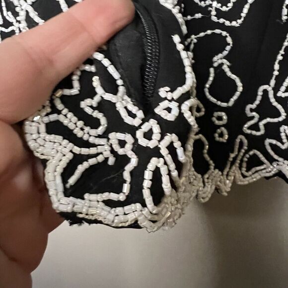 J KARA Beaded Top Womens Size Large All Over Beaded Dressy Fairy Formal Tank - Picture 7 of 12